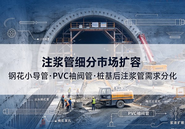 应城注浆管细分市场扩容，隧道钢花小导管、PVC 袖阀管、桩基后注浆管需求分化